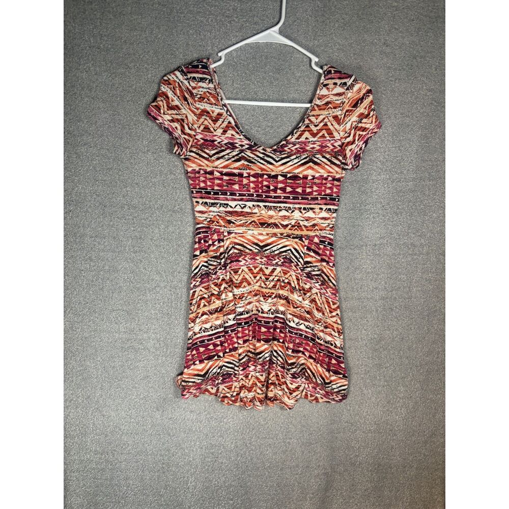 aztec print skater dress size L